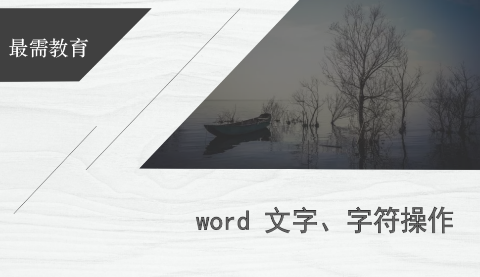 word 文字、字符操作